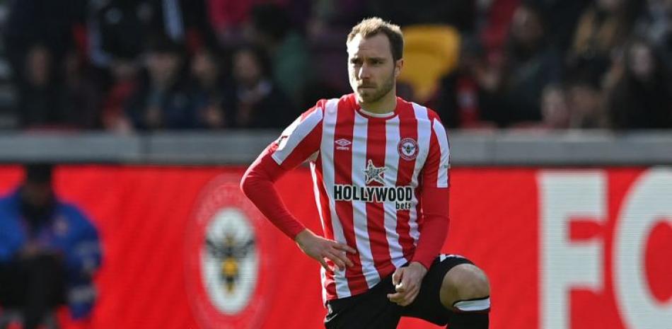 Christian Eriksen  regresó a la competición a finales de febrero en la Premier League con su nuevo club, el Brentford.