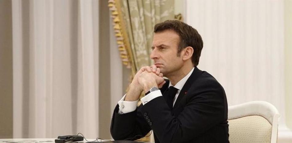 -El presidente francés, Emmanuel Macron, en su última visita al Kremlin| Archivo| EP