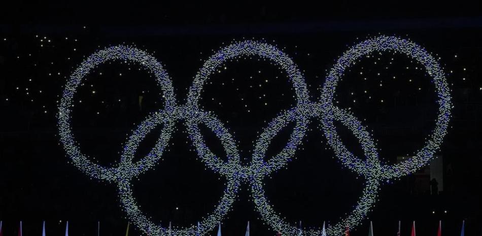 En esta foto de archivo, los anillos olímpicos durante la ceremonia de clausura de los Juegos Olímpicos de Invierno Beijing 2022, el 20 de febrero de 2022.