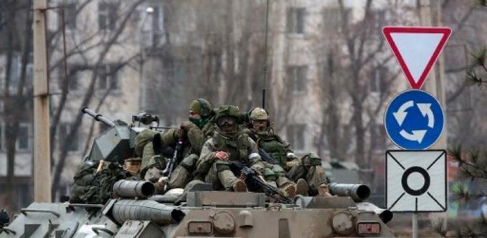 Tropas rusas en territorio ucraniano. Foto: AFP
