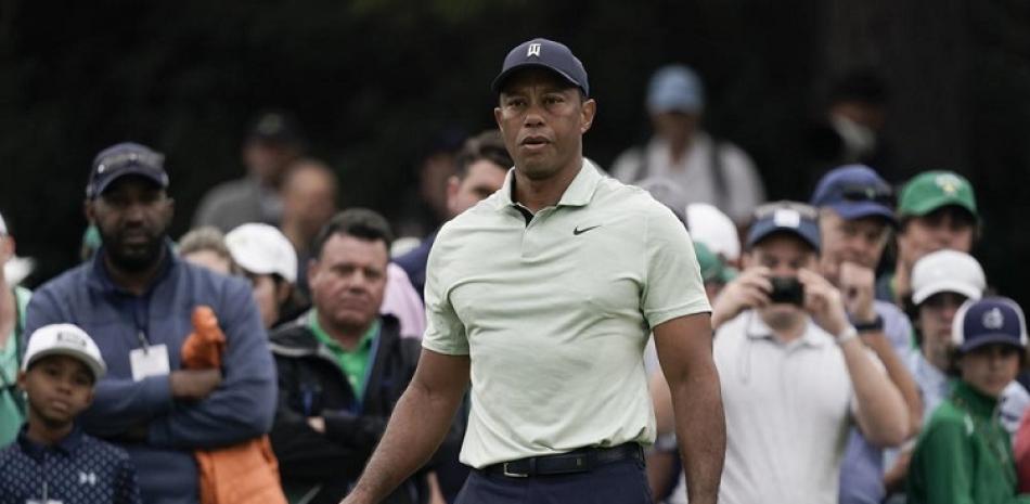 Tiger Woods durante una ronda de práctica previo al Masters de Augusta.