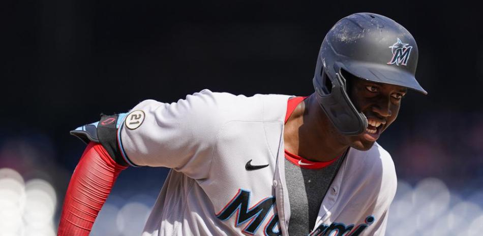 Jesús Sánchez fue el responsable de las dos carreras de los Marlins de Miami.