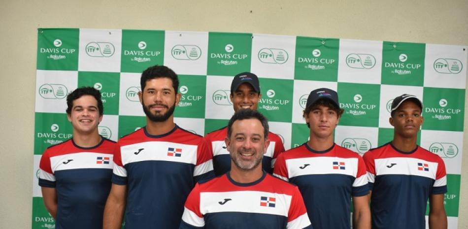 El equipo dominicano de Copa Davis que jugó ante Vietnam.