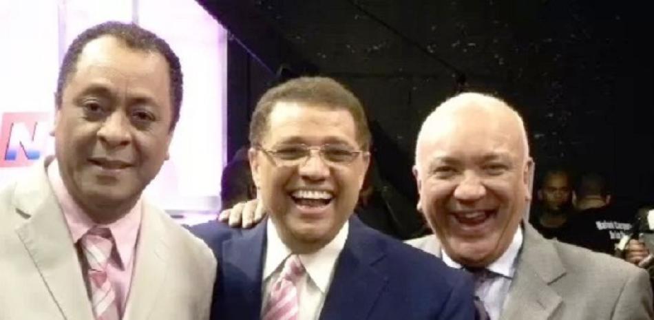 Michael Miguel Holguín, Domingo Bautista y Jochy Santos, tres de los hombres de la televisión dominicana.