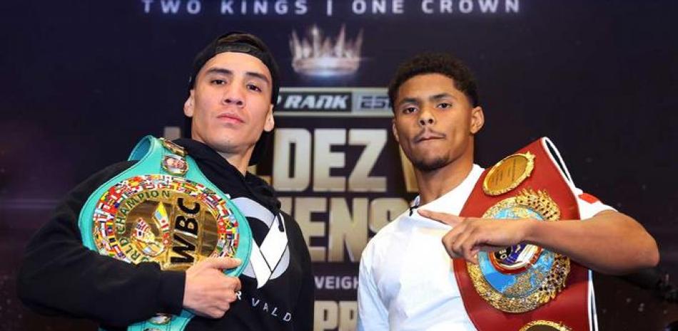 Óscar Valdez y Shakur Stevenson tendrán un choque de invictos en una esperada pelea de unificación de títulos del peso superpluma.