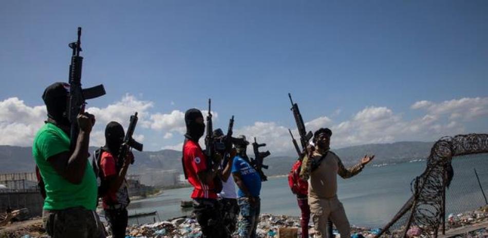Bandas en Haití, foto de archivo LD