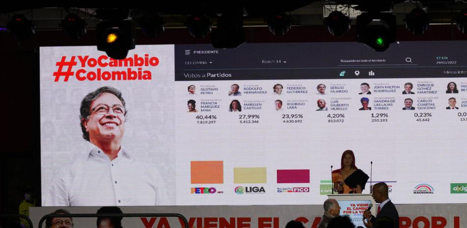 Gustavo Petro, candidato a la presidencia en Colombia, Foto AP.