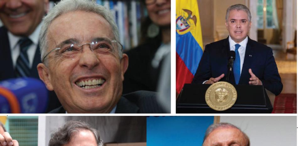 1) Álvaro Uribe. 2) Iván Duque. 3) Candidatos a la Segunda vuelta electoral: Gustavo Petro y Rodolfo Hernández.