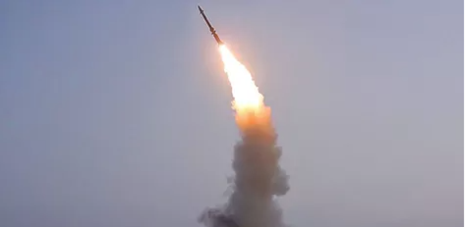Foto de un disparo de prueba de un misil de Corea del Norte. Agencia Telegráfica Central de Corea
