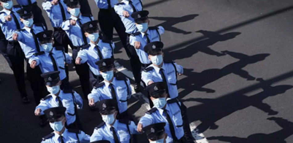 Agentes de Policía de China. Foto: Europa press.