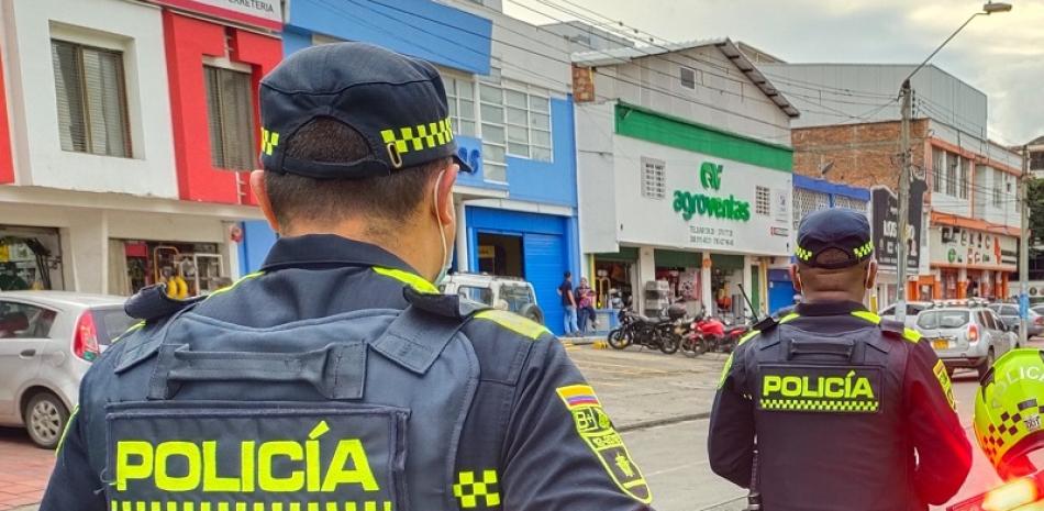 Archivo - Agentes de la Policía de Colombia.