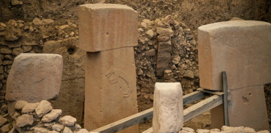 Pilares en el sitio arqueológico de Gobekli Tepe, en Sanliurfa (Turquía), el 18 de mayo de 2022 Ozan KOSE AFP