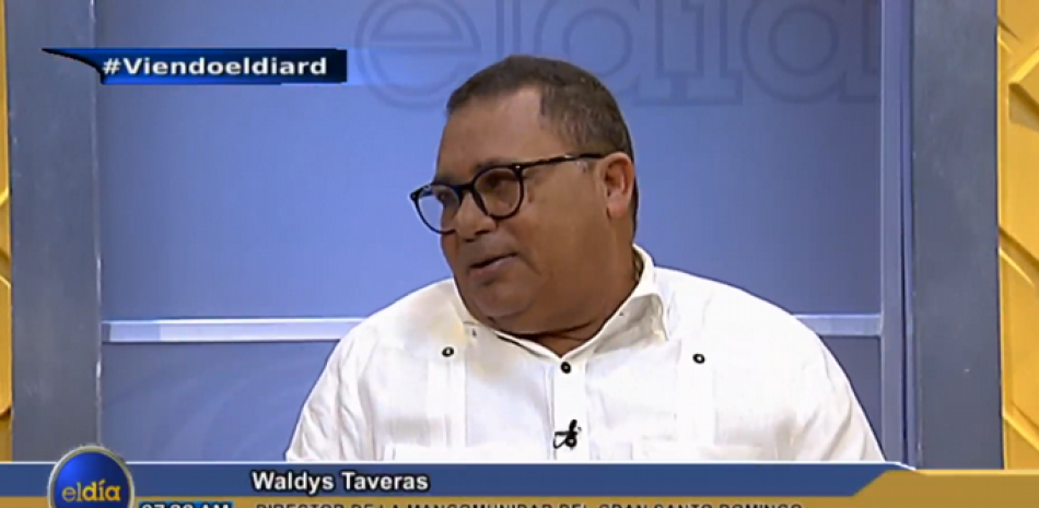 Waldys Taveras, director de la Mancomunidad del Gran Santo Domingo. Foto: Captura de pantalla del programa El Día.
