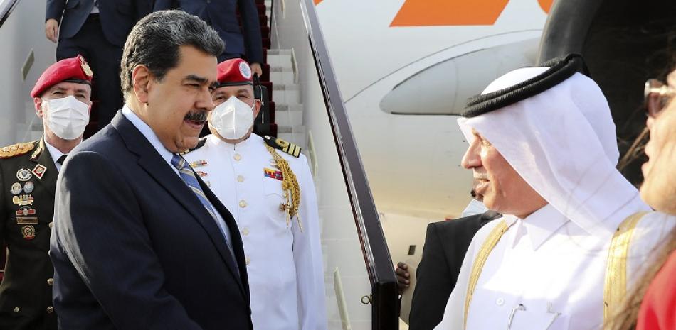 Presidente de Venezuela Nicolás Maduro junto al Ministro de Catar 

Foto: ZURIMAR CAMPOS / AFP