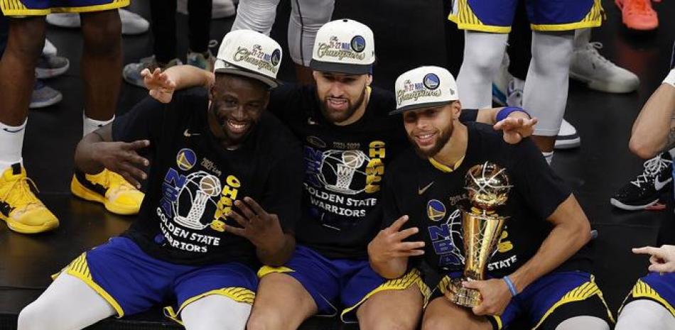Draymond Green, Klay Thompson y Stephen Curry han sido la constante en los cuatro campeonatos de los Warriors en los últimos ocho años.
