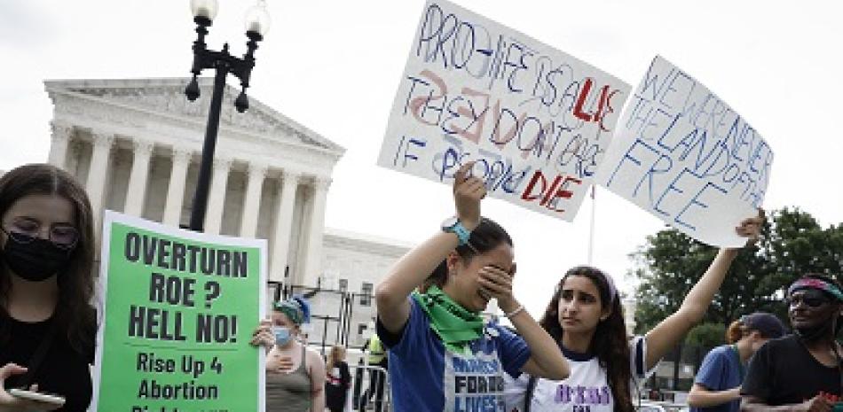 Manifestantes proaborto frente a la Corte Suprema de Estados Unidos. Foto: AFP