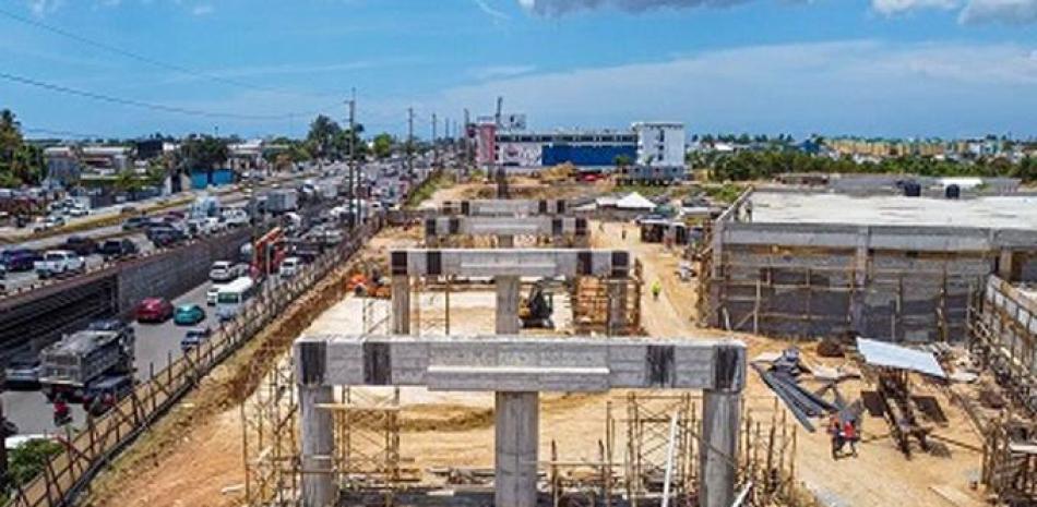 Trabajos de construcción del Metro de Los Alcarrizos. Fotos: Opret