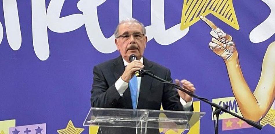 El expresidente Danilo Medina ha dicho que “los que nosotros juramentamos son militantes”. JORGE MARTÍNEZ/LD