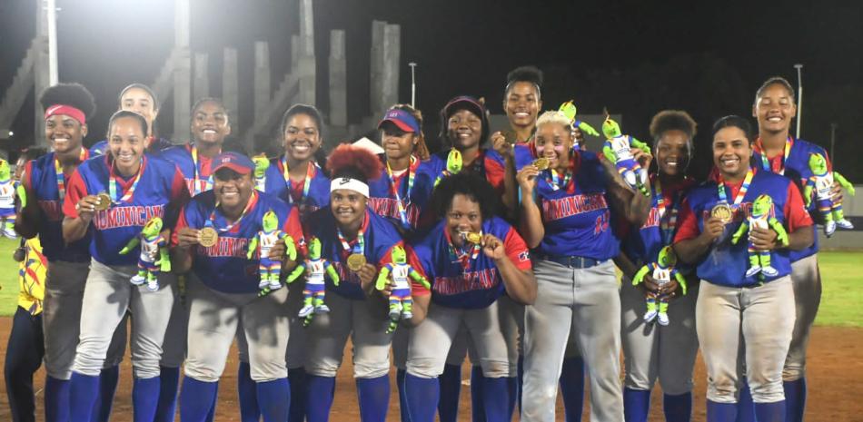 Equipo femenino de mayores que ganó oro en los Juegos Bolivarianos.