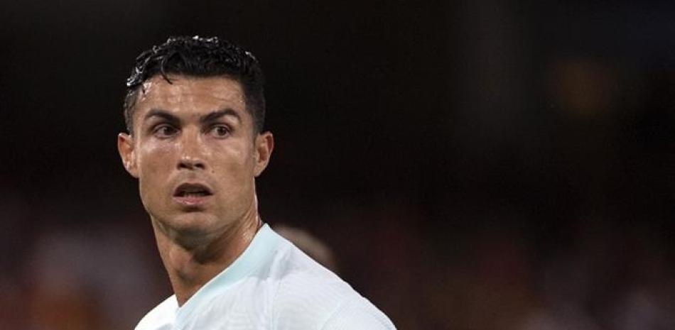 Cristiano Ronaldo durante el partido de fútbol del grupo 2 de la Liga A de la UEFA Nations League entre España y Portugal el 2 de junio de 2022. Foto: AFP Forum.