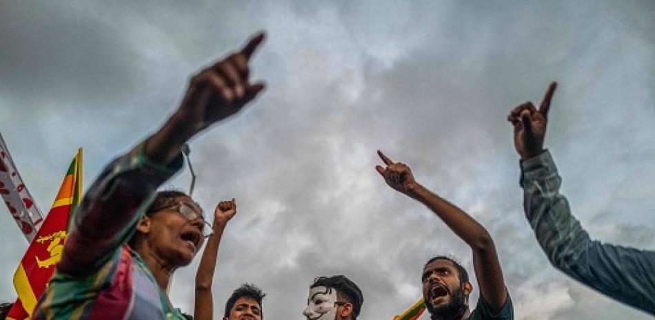 Manifestantes de Sri Lanka. AFP