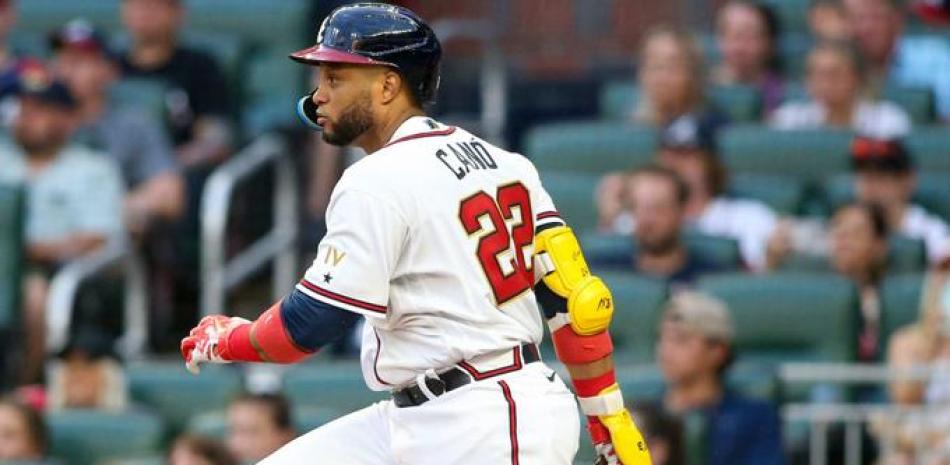 Robinson Canó dio un par de imparables en su debut con los Bravos de Atlanta.