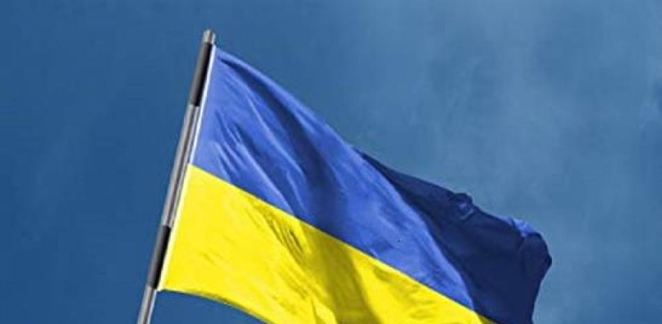 Bandera de Ucrania. Foto de archivo