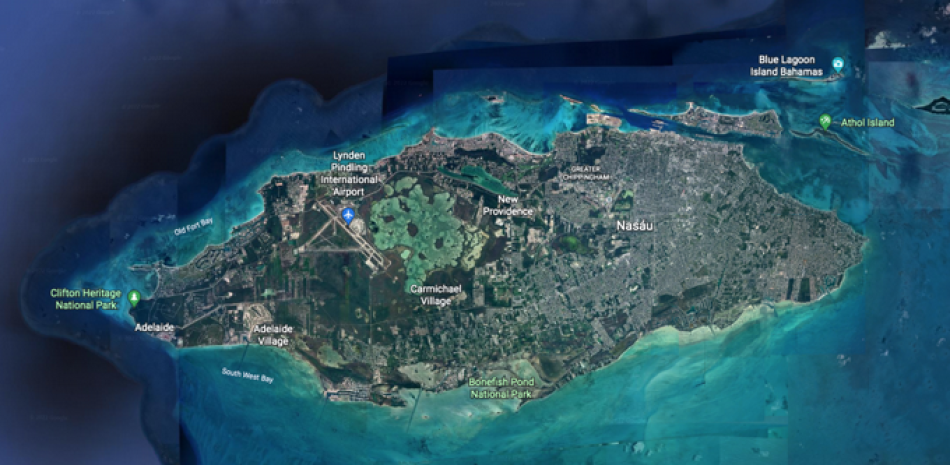Imágenes aéreas de la zona donde pereció la embarcación donde al menos 16 haitianos murieron cerca de Bahamas/ Google Earth