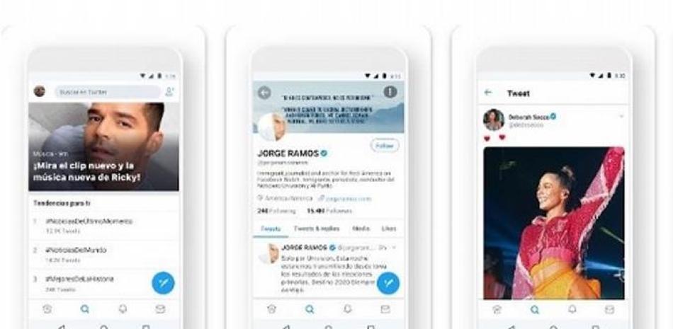 Capturas de la interfaz de Twitter en un dispositivo móvil. Europa Press