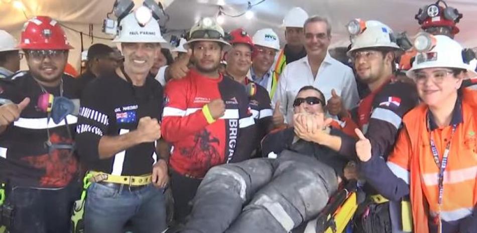 Mineros rescatados.