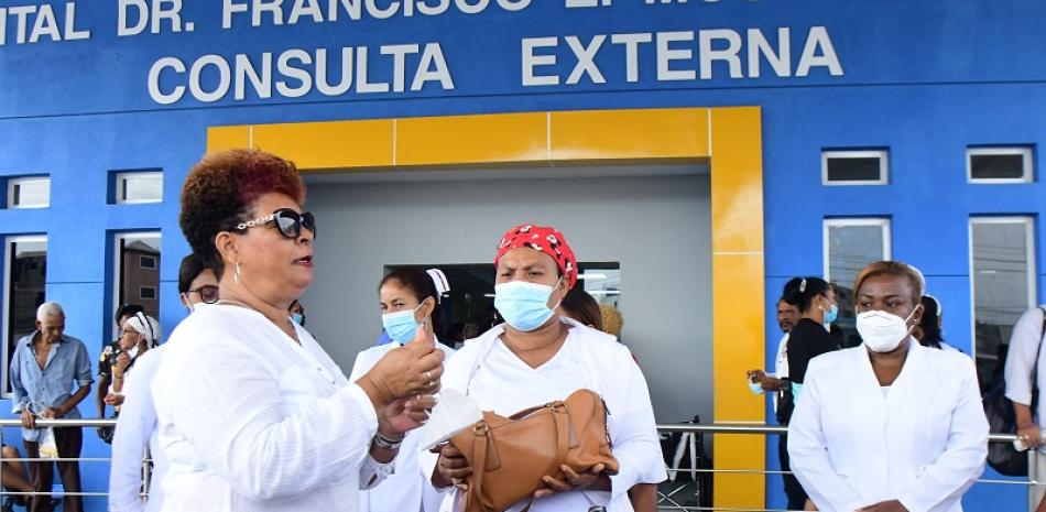 Enfermeras del Moscoso Puello ha protestado.