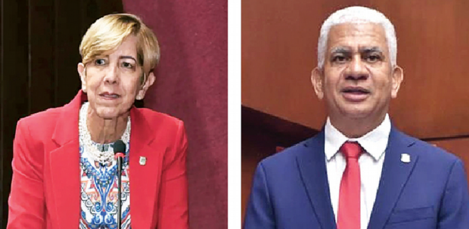 Senadora Ginette Bournigal  y senador Ricardo de los Santos.