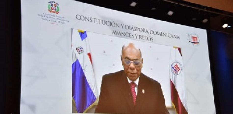 El presidente del Tribunal Constitucional (TC), Milto Ray Guevara en su participación sobre el seminario de la Constitución Dominicana.