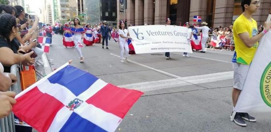 Cada uno de los participantes del Desfile Dominicano de Manhattan quiso exponer los colores de la bandera y resaltar la dominicanidad. Florentino Durán/ Listín Diario
