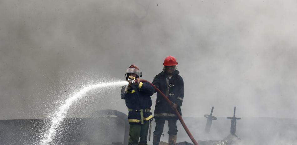 Incendio en Matanzas, Cuba. AP.