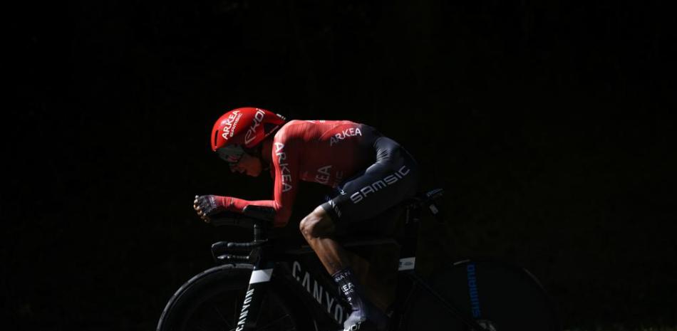 El colombiano Nairo Quintana compite durante la 20ma etapa del Tour de Francia, entre Lacapelle-Marival y Rocamadour, el 23 de julio pasado.