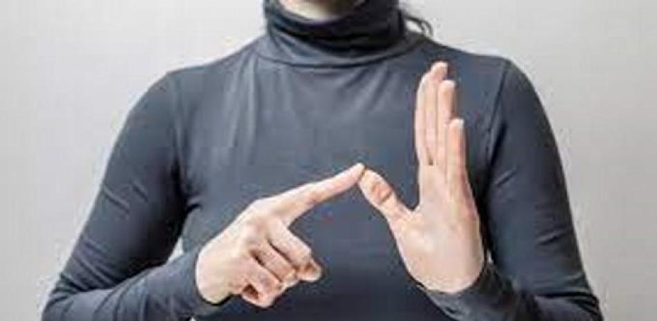 Lengua de señas, foto de archivo.