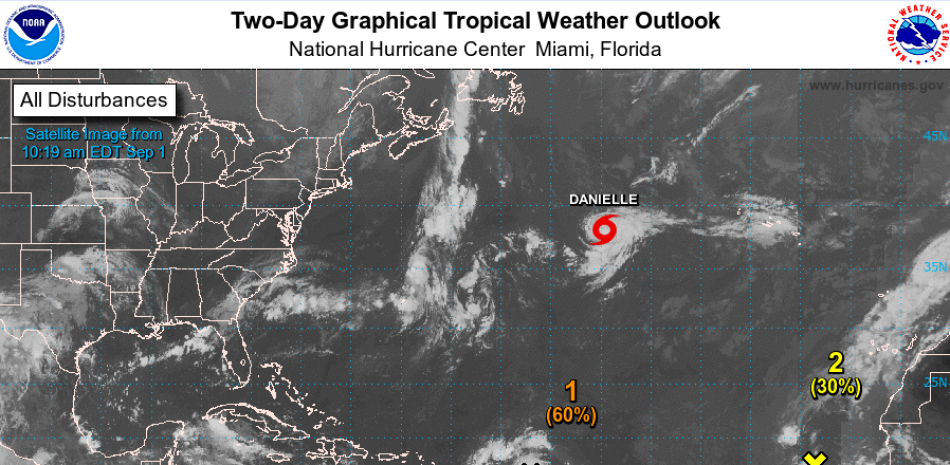 Se forma la tormenta Danielle en el Atlántico