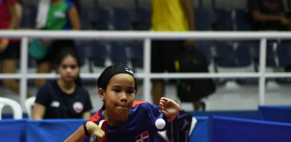 La infantil Arianisber Ruiz en las competencias por equipo U-11.