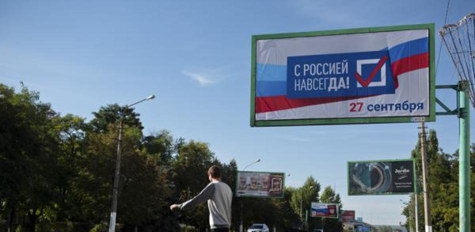 Rusia promueve su referendo en Ucrania. ap