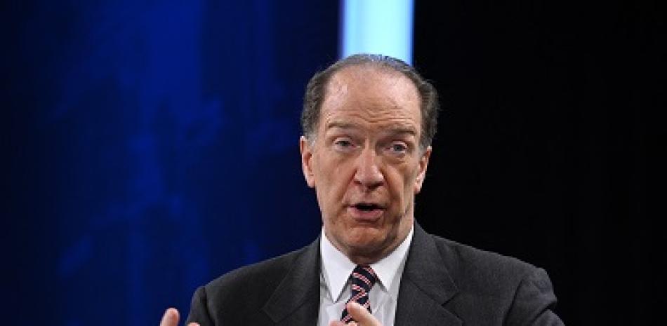 David Malpass, presidente del Grupo del Banco Mundial, habla en el escenario durante la Cumbre Anual Concordia. Foto: AFP Forum.