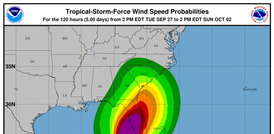 El huracán Ian va hacia Florida con vientos de 195 km/h que pueden aumentar