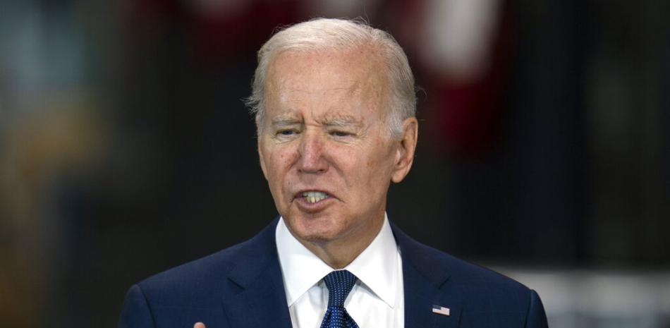 El presidente estadounidense Joe Biden habla en Hagerstown, Maryland, el viernes 7 de octubre de 2022. (AP Foto/Julio Cortez)