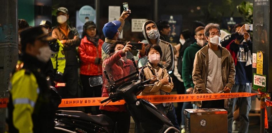 Estampida en Corea del Sur. Foto: AFP