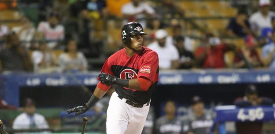 Franchy Cordero, de los Leones del Ecogido, durante un partido en el Estadio Quisqueya Juan Marichal. Foto: Archivo del Listín Diario.