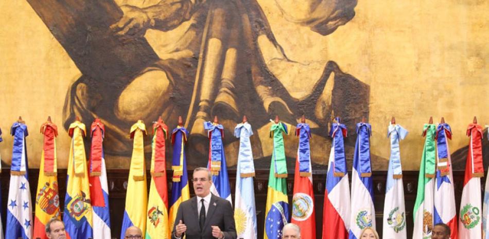 El presidente Luis Abinader pronunció ayer el discurso de apertura en el XI Foro Parlamentario Iberoamericano.