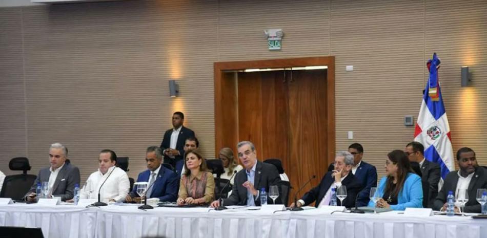 Presidente Luis Abinader habló en presentación resultados del diálogo. jorge martinez