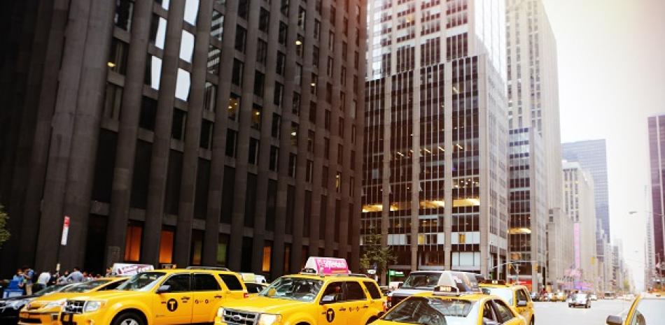Taxis amarillos de la ciudad de Nueva York. Foto: Pexels