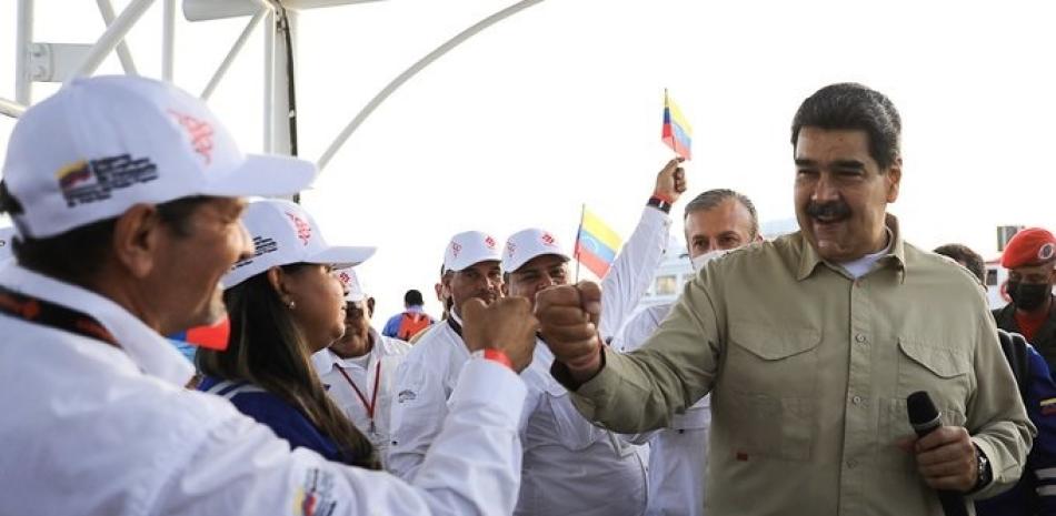 El presidente de Venezuela, Nicolás Maduro en el complejo petroquímico Ana María Campos. Foto: Europa Press