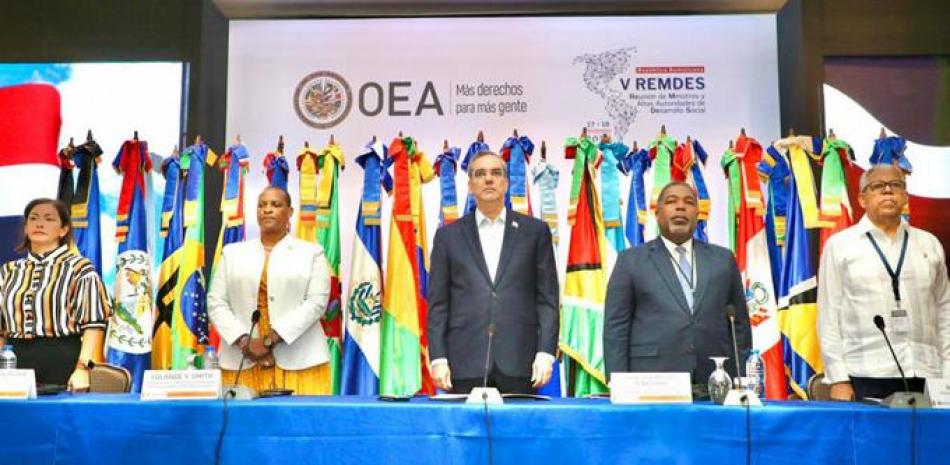 El presidente Luis Abinader pronunció el discurso de apertura de la V Reunión de Ministros y Altas Autoridades de Desarrollo Social de la OEA.